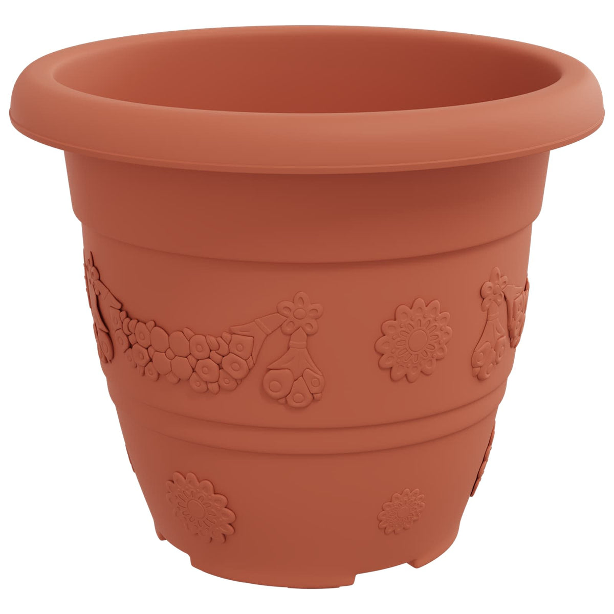 vidaXL Plant Pots 24 pcs Brick Red Ø 26 x 21.5 cm Plastic 6