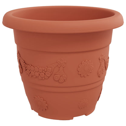 vidaXL Plant Pots 24 pcs Brick Red Ø 30 x 25 cm Plastic 6