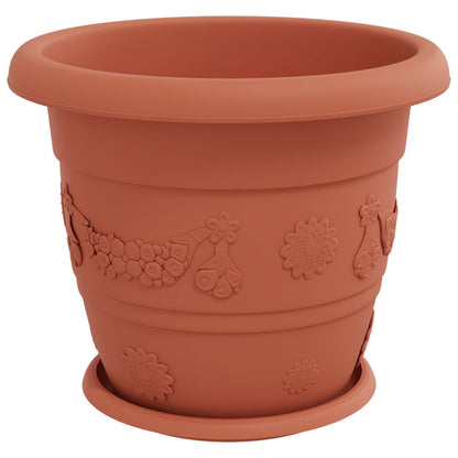 vidaXL Plant Pots 24 pcs Brick Red Ø 34 x 28 cm Plastic 5