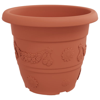 vidaXL Plant Pots 24 pcs Brick Red Ø 34 x 28 cm Plastic 6