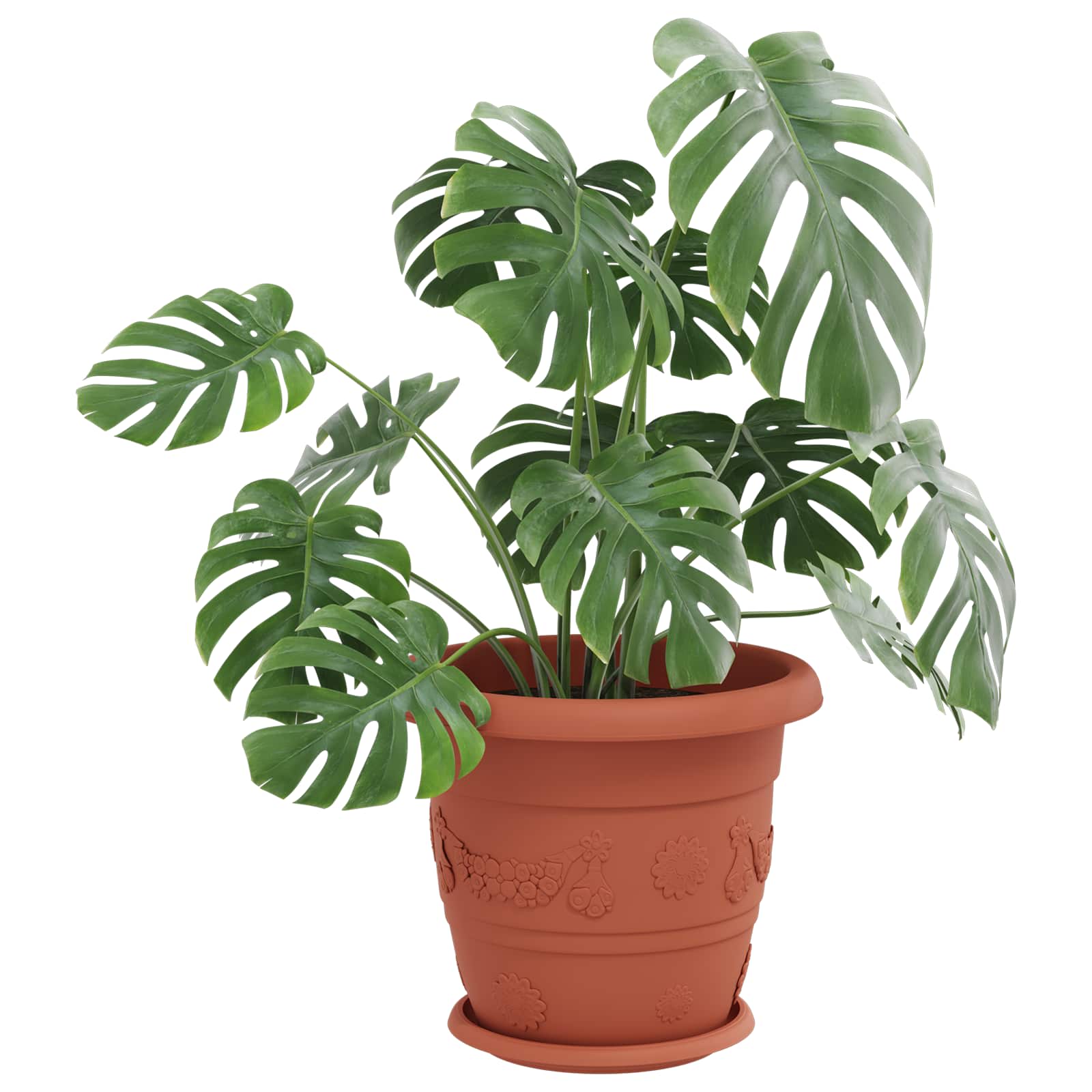 vidaXL Plant Pots 24 pcs Brick Red Ø 34 x 28 cm Plastic 3