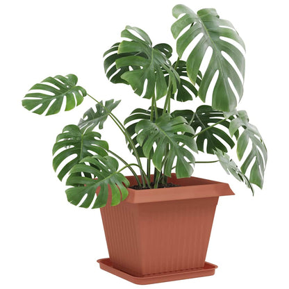 vidaXL Plant Pots 6 pcs Brick Red Plastic 3