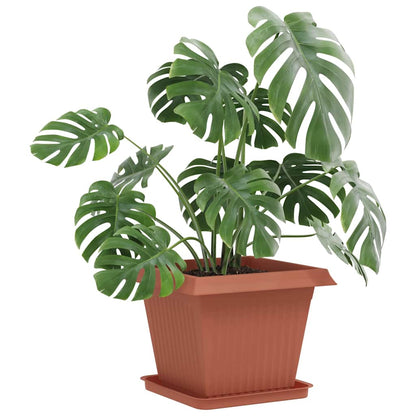 vidaXL Plant Pots 6 pcs Brick Red Plastic 3