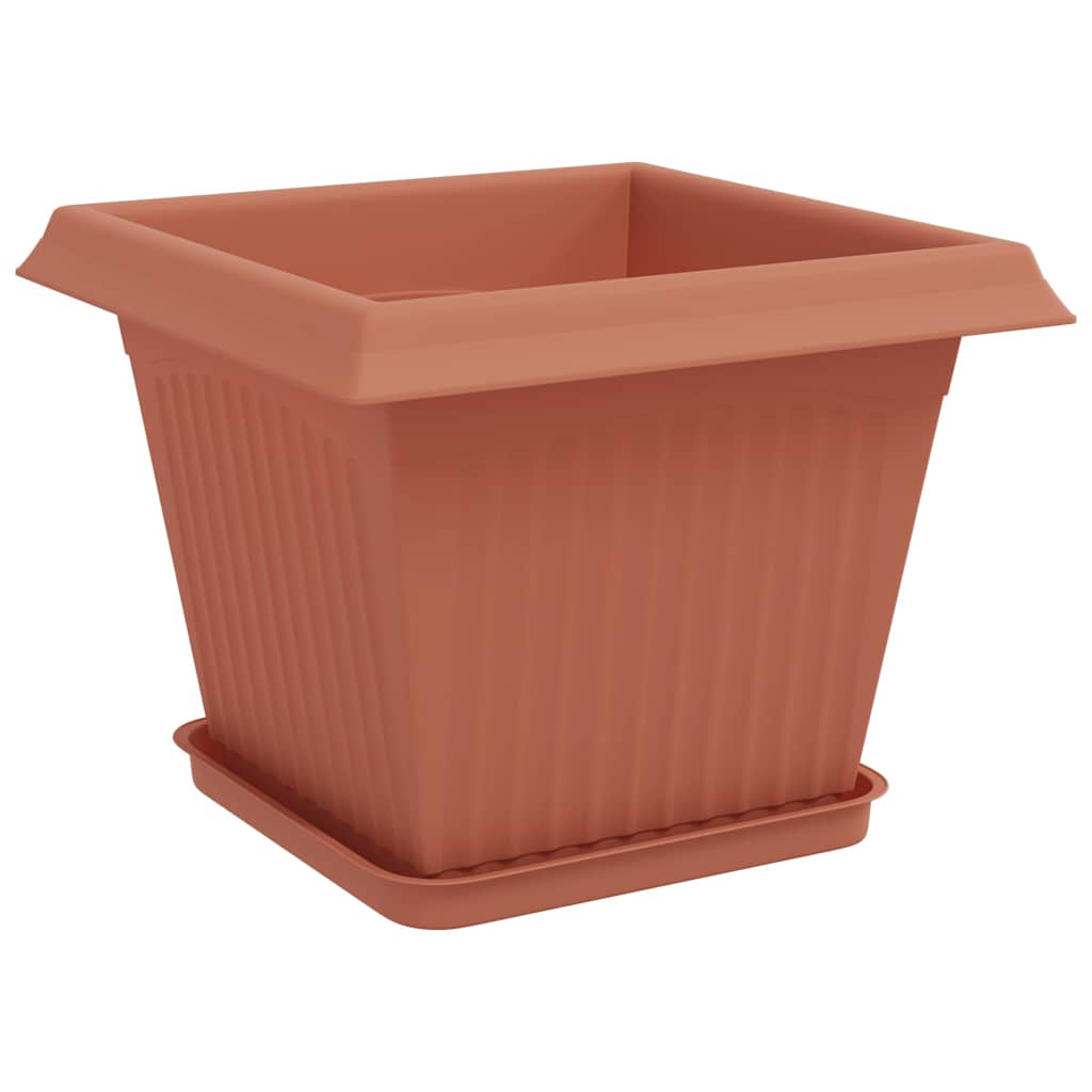 vidaXL Plant Pots 24 pcs Brick Red Plastic 5