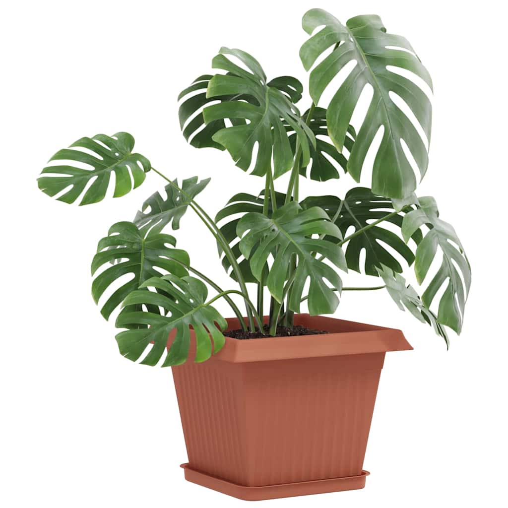 vidaXL Plant Pots 24 pcs Brick Red Plastic 3