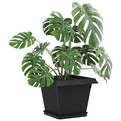 vidaXL Plant Pots 24 pcs Black Plastic 3