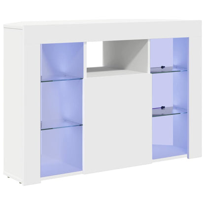 Corner LED TV Cabinet 100x40x68cm Engineered Wood White 68 cm