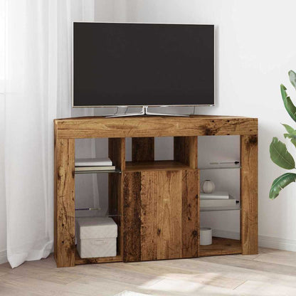Corner LED TV Cabinet 100x40x68cm Engineered Wood Old wood 68 cm