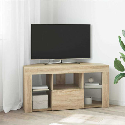 Corner LED TV Cabinet 100x40x68cm Engineered Wood Sonoma oak 50 cm