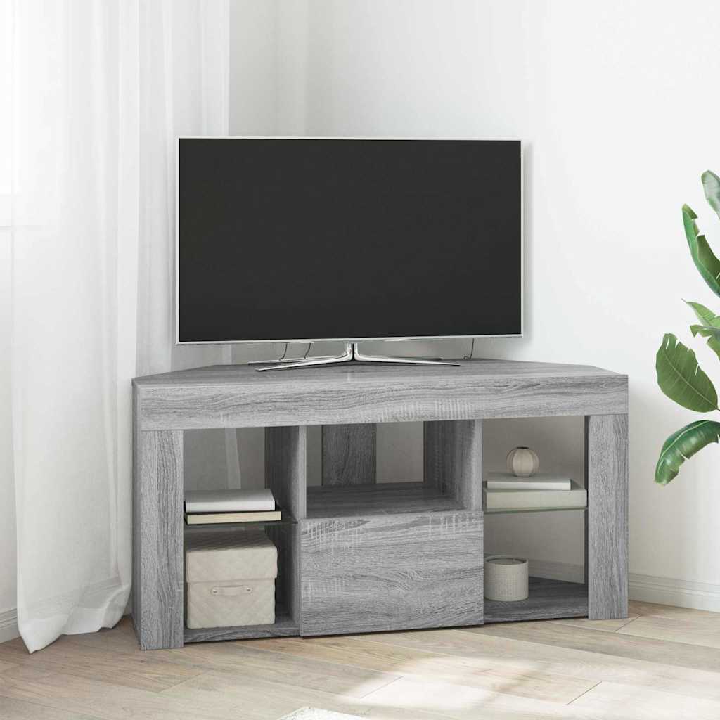 Corner LED TV Cabinet 100x40x68cm Engineered Wood Grey sonoma 50 cm