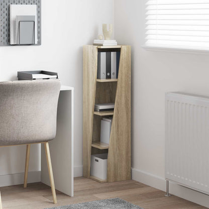 vidaXL Corner Cabinet 27.5x27x102cm Engineered Wood Sonoma Oak 4