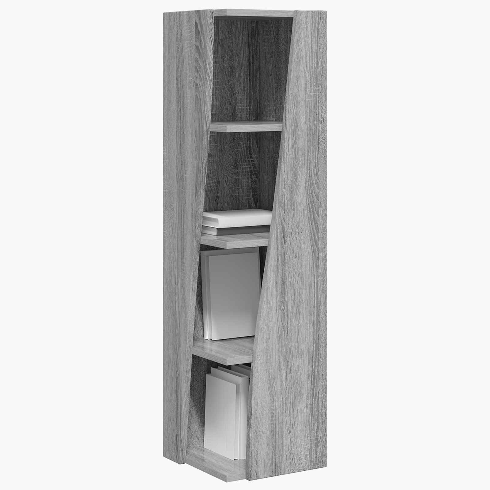vidaXL Corner Cabinet 27.5x27x102cm Engineered Wood Grey Sonoma 3