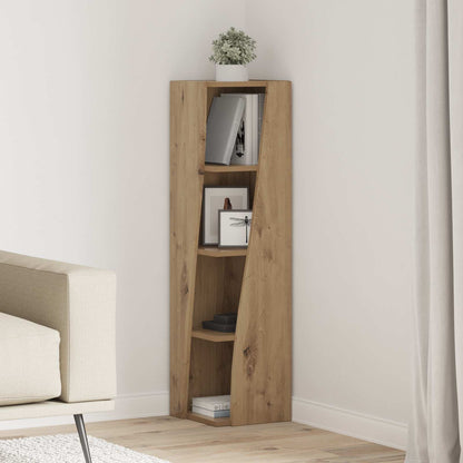 vidaXL Corner Cabinet 27.5x27x102cm Engineered Wood Artisan Oak 1