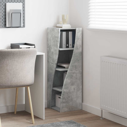 vidaXL Corner Cabinet 32x32x102cm Engineered Wood Concrete Grey 4