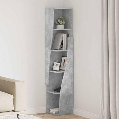 vidaXL Corner Cabinet 27.5x27x140cm Engineered Wood Concrete Grey 1