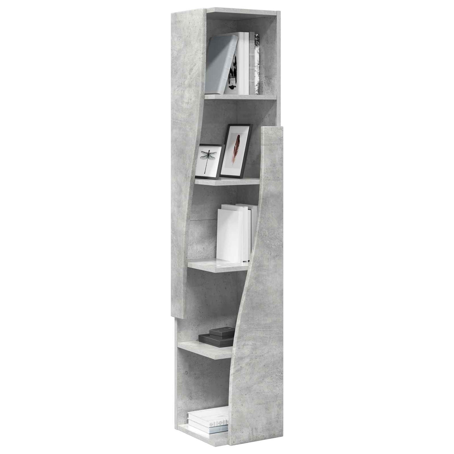 vidaXL Corner Cabinet 27.5x27x140cm Engineered Wood Concrete Grey 3