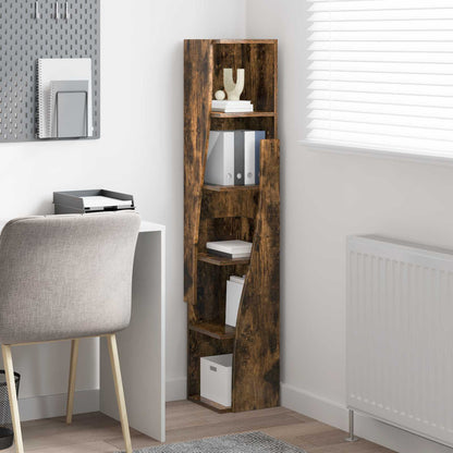vidaXL Corner Cabinet 27.5x27x140cm Engineered Wood Smoked Oak 4