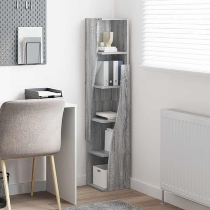 vidaXL Corner Cabinet 27.5x27x140cm Engineered Wood Grey Sonoma 4