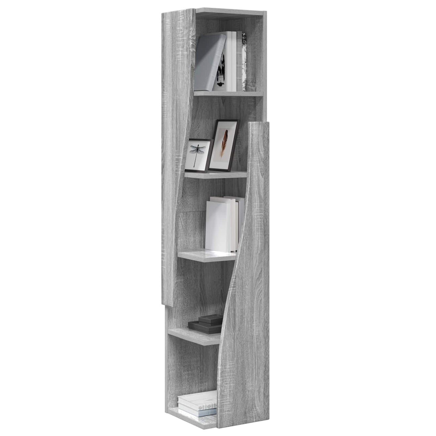 vidaXL Corner Cabinet 27.5x27x140cm Engineered Wood Grey Sonoma 3
