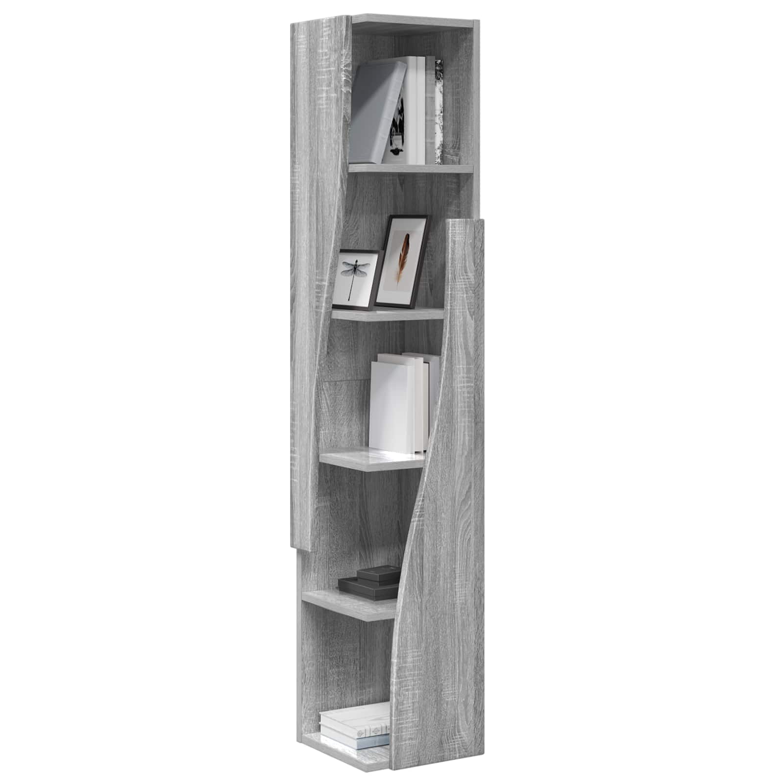 vidaXL Corner Cabinet 27.5x27x140cm Engineered Wood Grey Sonoma 3