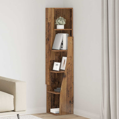 vidaXL Corner Cabinet 27.5x27x140cm Engineered Wood Old Wood 1