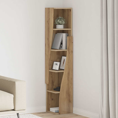 vidaXL Corner Cabinet 27.5x27x140cm Engineered Wood Artisan Oak 1