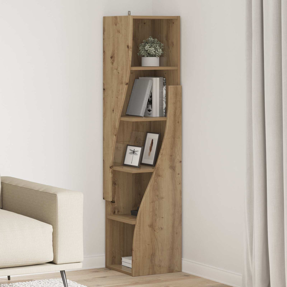 Corner Cabinet Engineered Wood Width 32 cm Artisan oak 140 cm