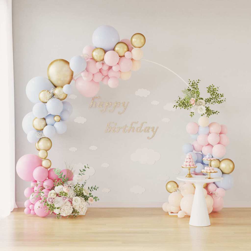 vidaXL Single Wedding Arch White 220 x 45 x 200 cm Steel 4