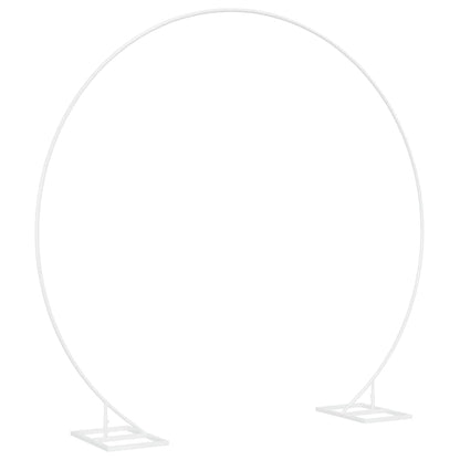 vidaXL Single Wedding Arch White 220 x 45 x 200 cm Steel 5