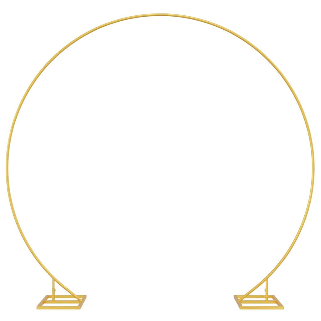 vidaXL Single Wedding Arch Gold 220 x 45 x 200 cm Steel 2