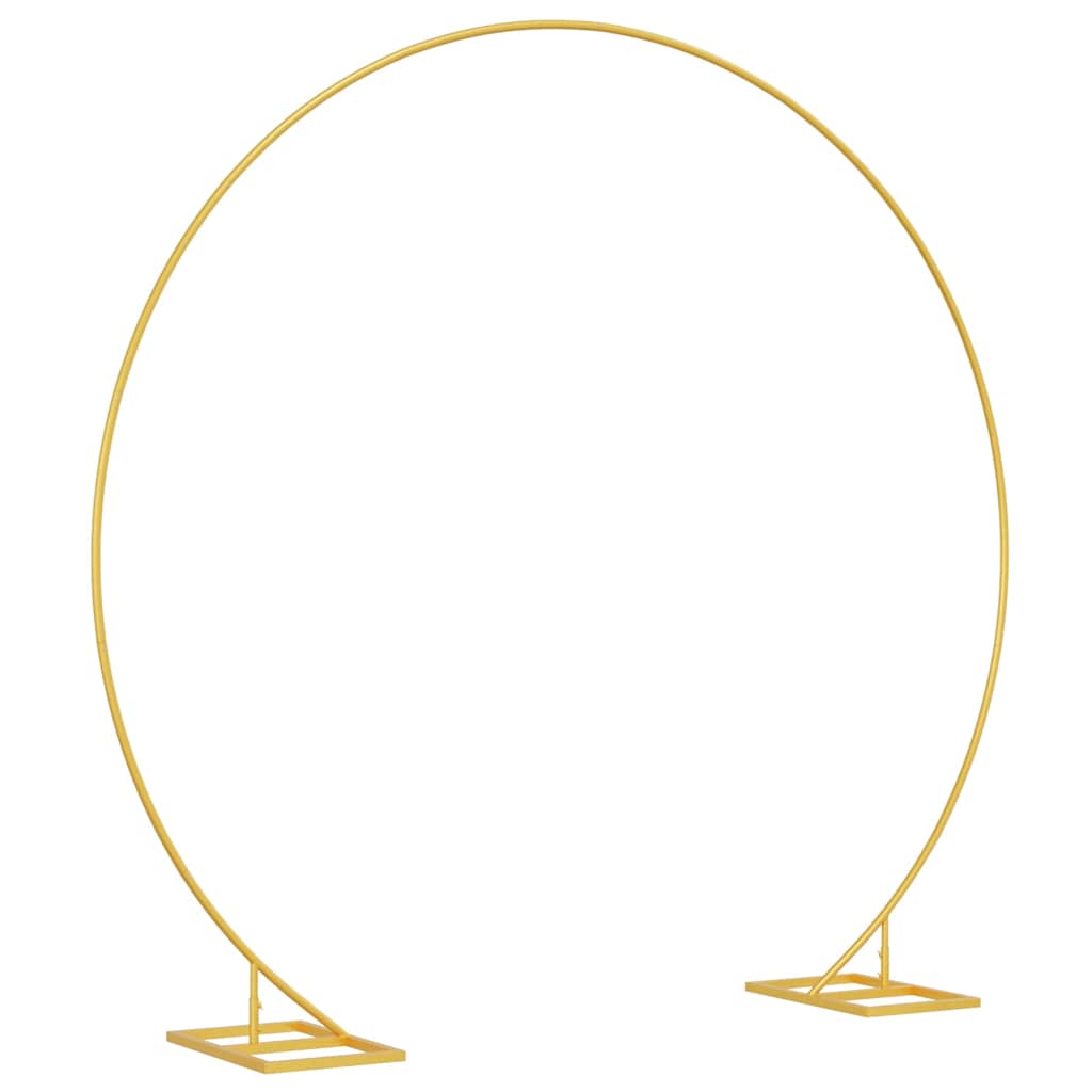 vidaXL Single Wedding Arch Gold 220 x 45 x 200 cm Steel 5