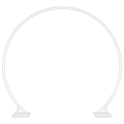 vidaXL Double Wedding Arch White 220 x 45 x 200 cm Steel 2