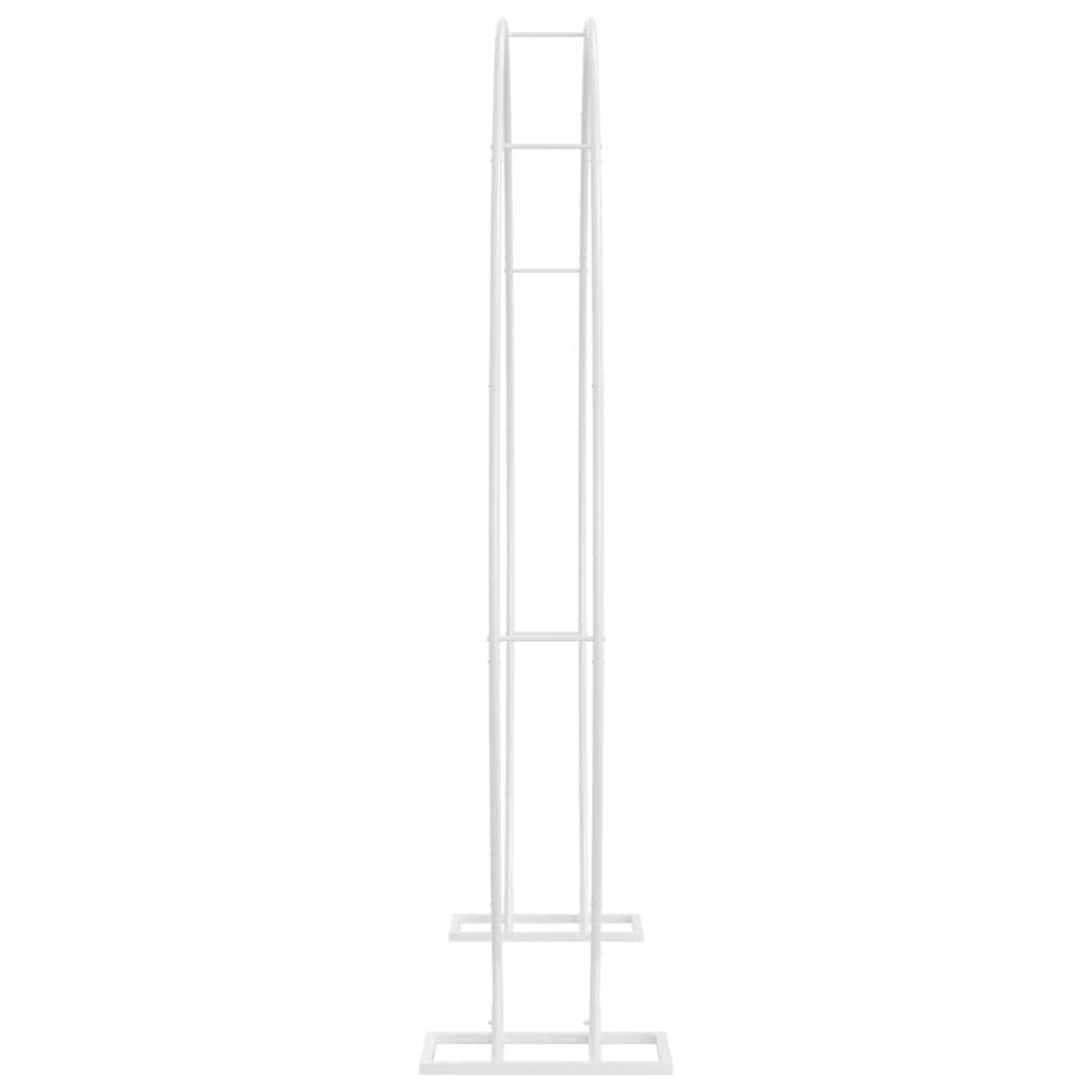 vidaXL Double Wedding Arch White 220 x 45 x 200 cm Steel 6
