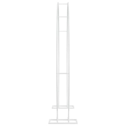 vidaXL Double Wedding Arch White 220 x 45 x 200 cm Steel 6