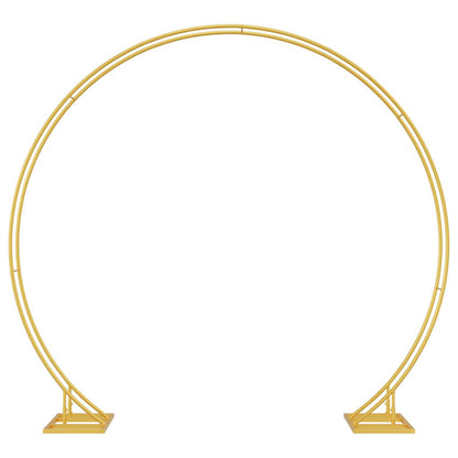 vidaXL Double Wedding Arch Gold 220 x 45 x 200 cm Steel 2