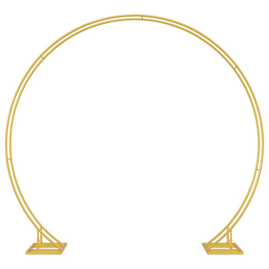 vidaXL Double Wedding Arch Gold 220 x 45 x 200 cm Steel 2