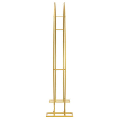 vidaXL Double Wedding Arch Gold 220 x 45 x 200 cm Steel 6