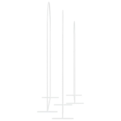 vidaXL Wedding Arch 3 pcs White 120 x 40 x 217 cm Steel 6