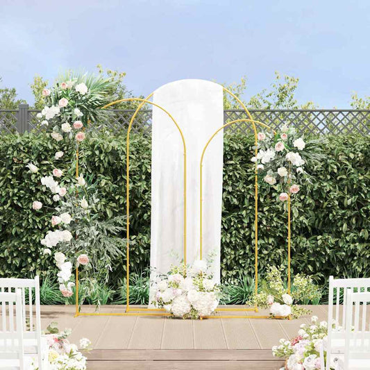 Wedding Arch 3 pcs 120 x 40 x 217 cm Steel Gold
