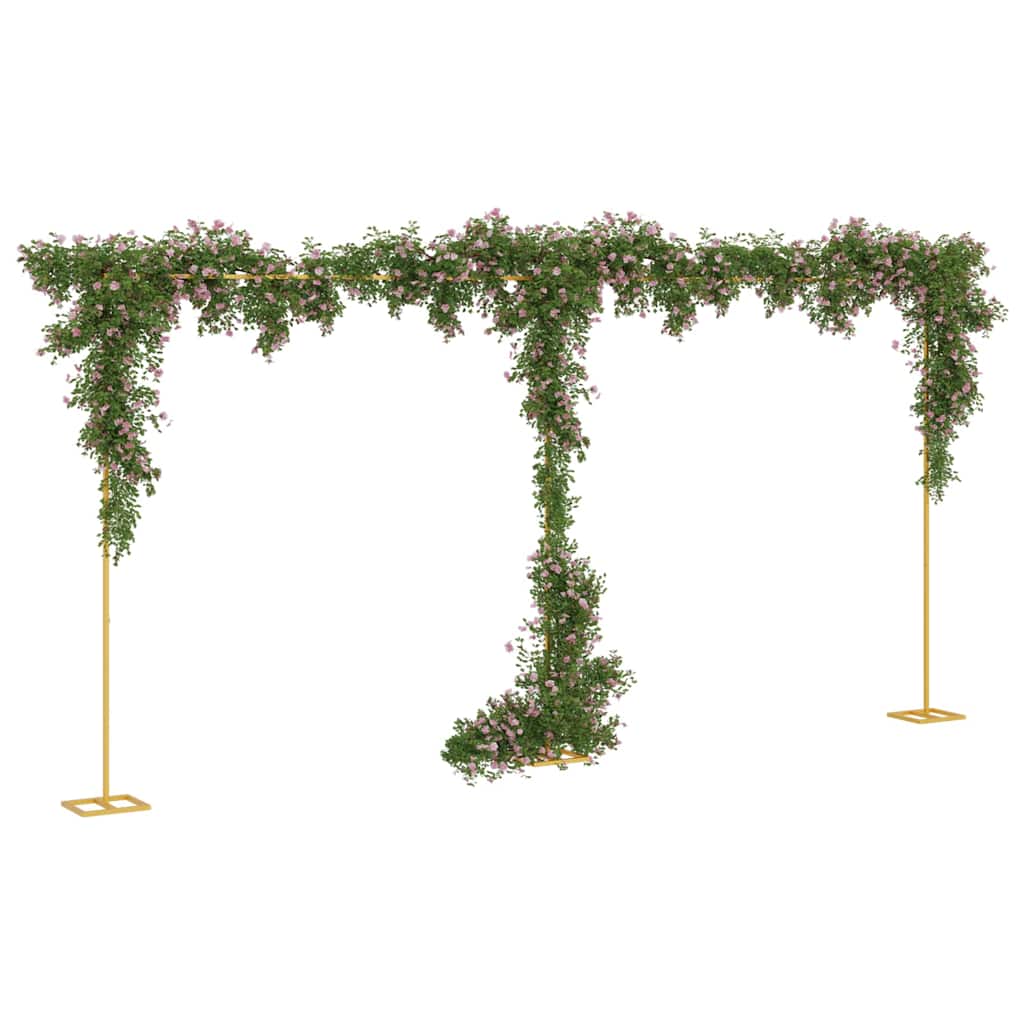 vidaXL Wedding Arch Gold 657 x 35 x 300 cm Steel 3