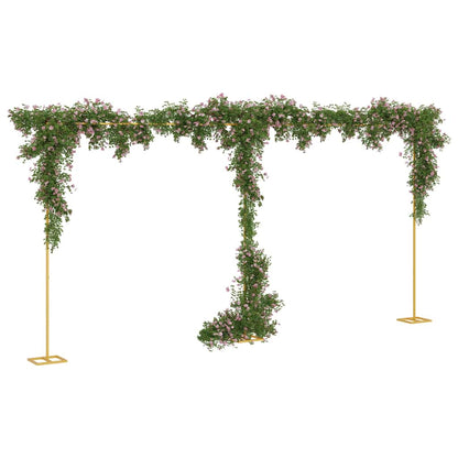 vidaXL Wedding Arch Gold 657 x 35 x 300 cm Steel 3