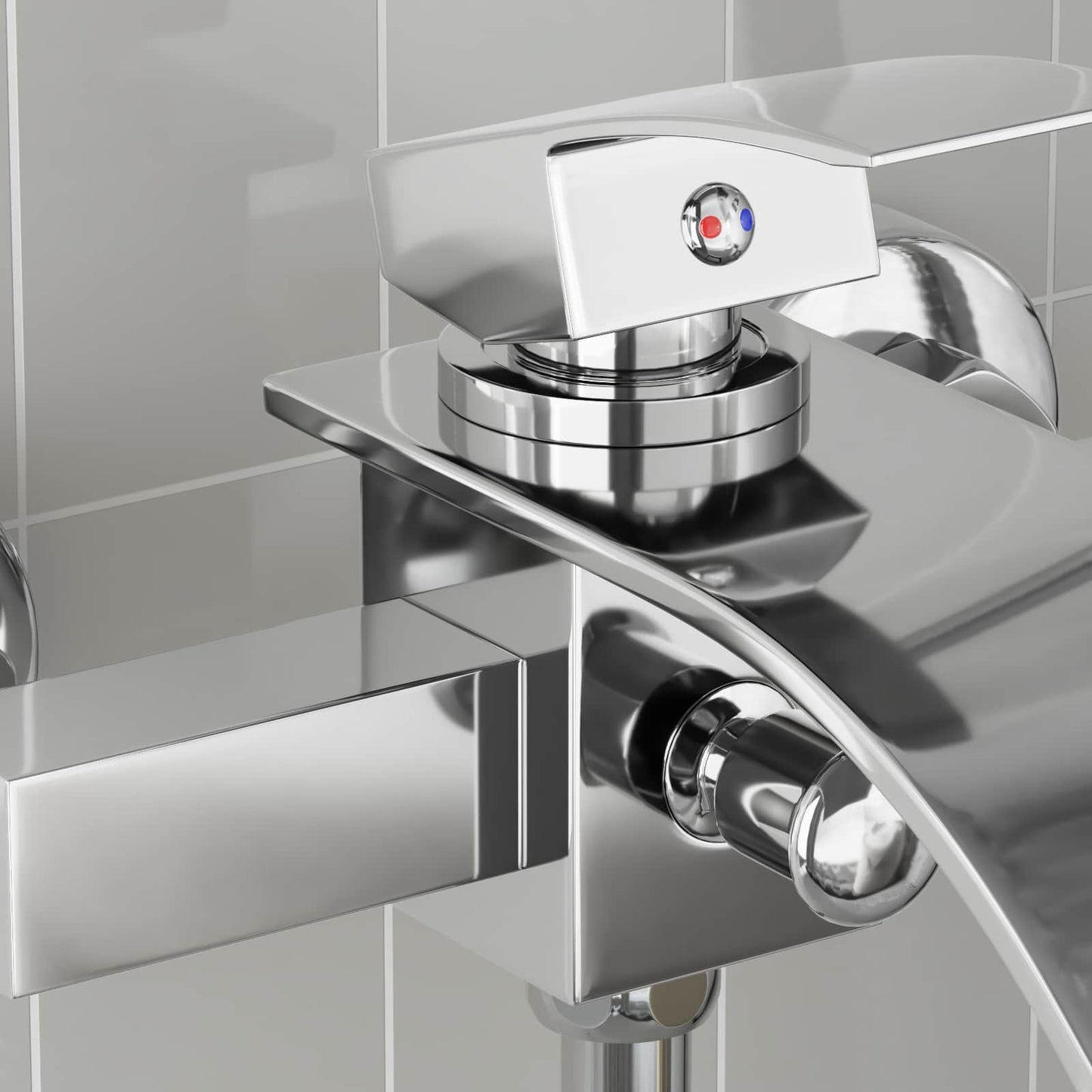 vidaXL Shower Mixer Tap Chrome G 1/2 inches 3