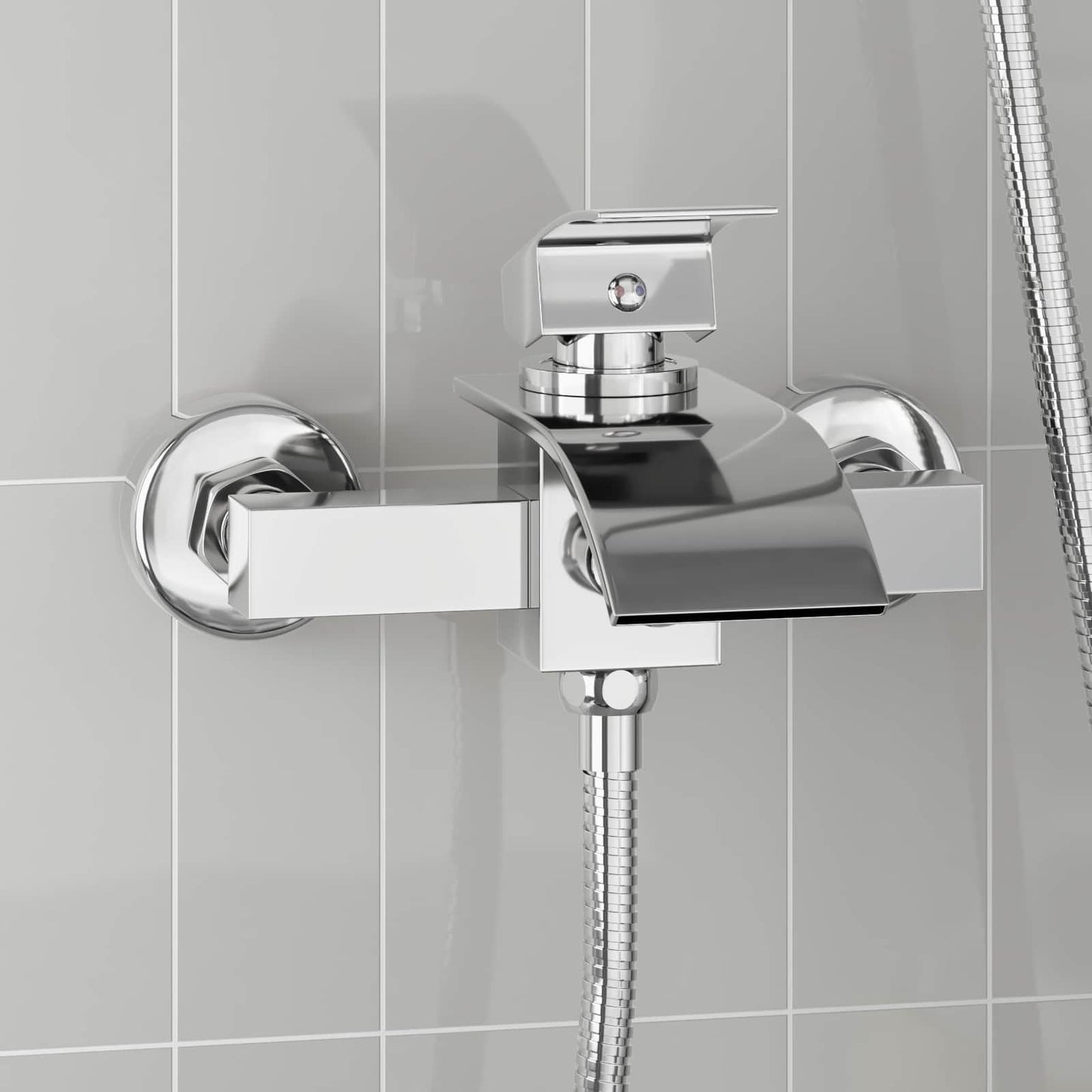 vidaXL Shower Mixer Tap Chrome G 1/2 inches 1