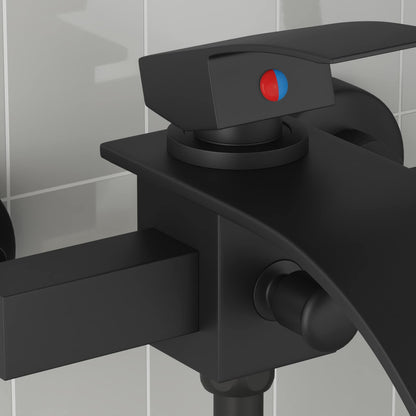 vidaXL Shower Mixer Tap Black G 1/2 inches 3