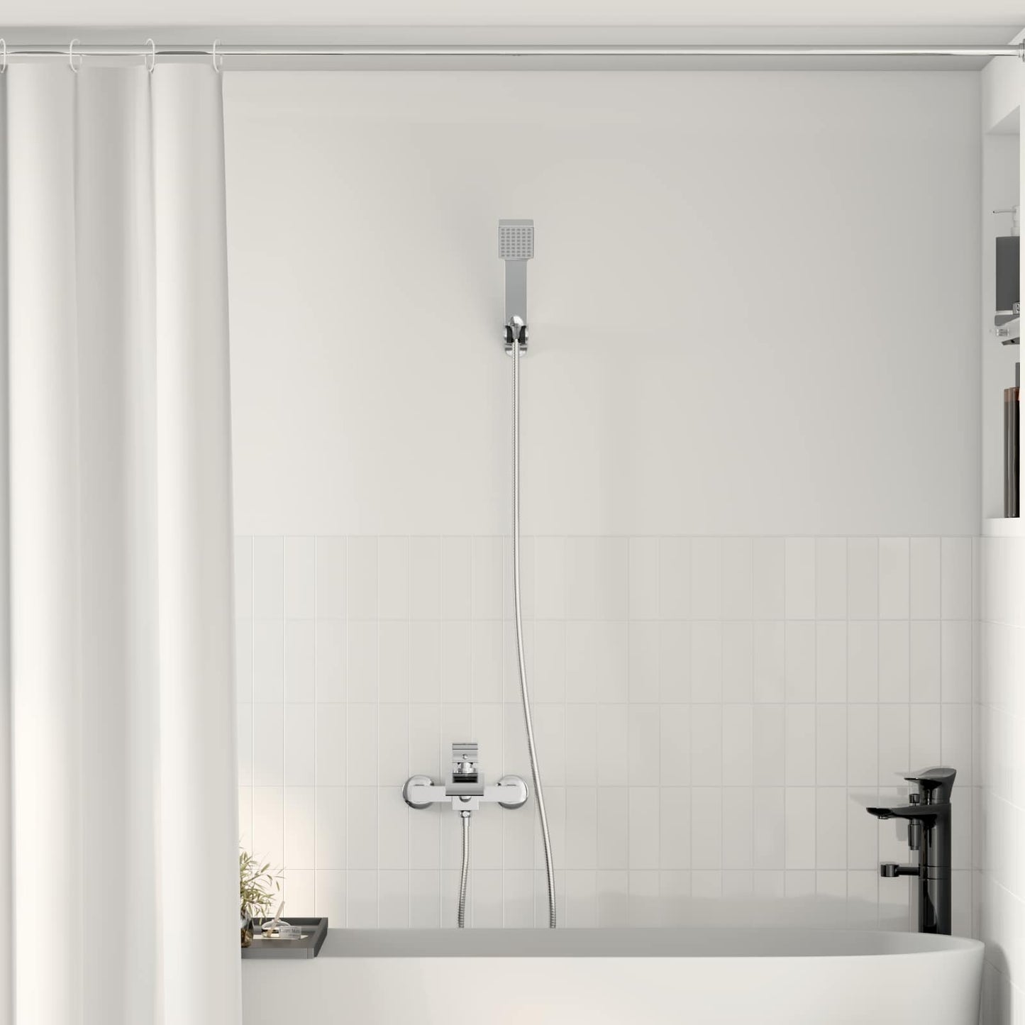 vidaXL Shower Head Set Chrome G 1/2 inches 1
