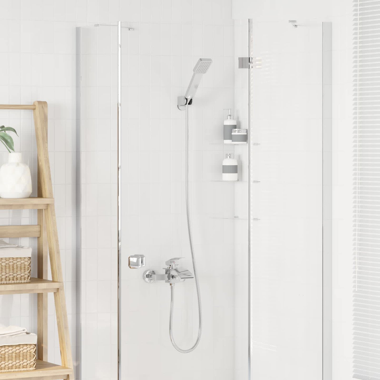 vidaXL Shower Head Set Chrome G 1/2 inches 3