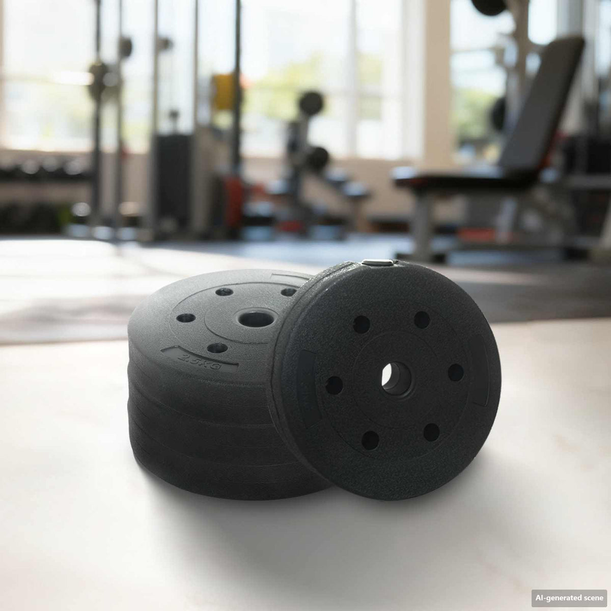 vidaXL 2-in-1 Dumbbell Set 30kg Black and Red 3
