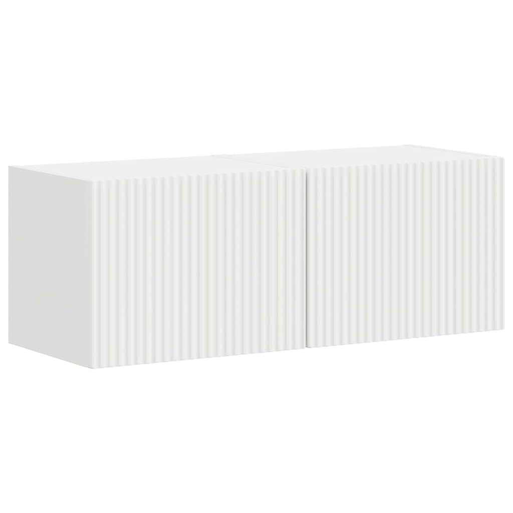 vidaXL TV Wall Cabinet 2 pcs White Engineered Wood 2