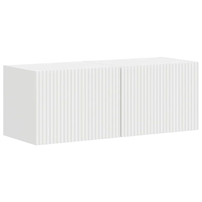 vidaXL TV Wall Cabinet 2 pcs White Engineered Wood 2