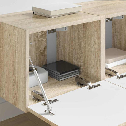 vidaXL TV Wall Cabinet 2 pcs Sonoma Engineered Wood 4